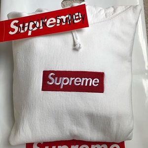 Supreme red on white box logo